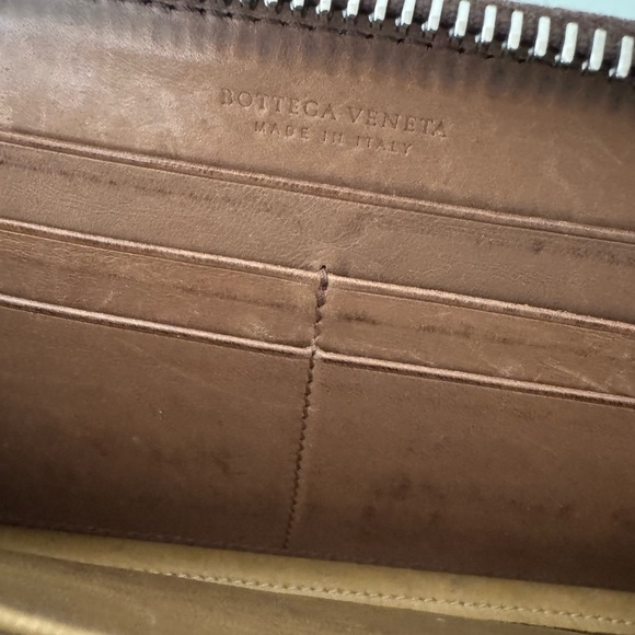 Bottega Woven Brown Leather Wallet - Picture 4 of 8